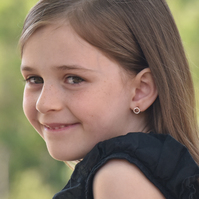 Little Crown Fish Rose Gold Stud Earrings