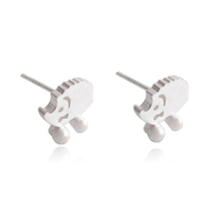 Little Hedgehog Dainty Silver Stud Earrings