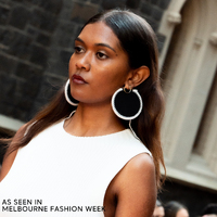 Emiri Luxury Leather Stitched Earrings (Black)