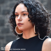 Emiri Luxury Leather Stitched Earrings (Brown)