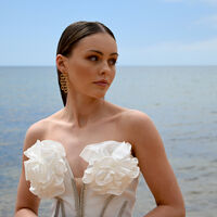 Lenore Sculptured Loop Mesh Earrings (Gold)