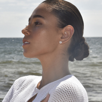 Avila Zircon Love Heart Earrings (Silver)