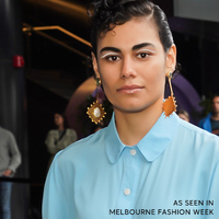 Florence Luxury 24K Gold Dangle Earrings Clear Quartz (my ears are pierced)