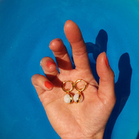 Anya 24K Artisan Moonstone Drop Earrings
					