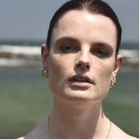 Marcie Open Square Earrings (Gold Vermeil)