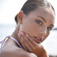 Gabrielle Pastel Diamante Climber Earrings (Pink)