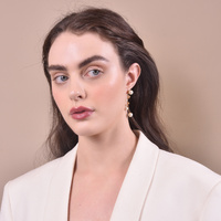 Ines Vintage Pearl Climber Earrings