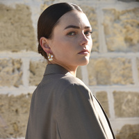 Gracelynn Freshwater Pearl Hoop Earrings (Gold)