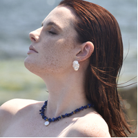 Magda Baroque Pearl Stud Earrings