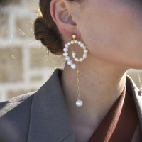 Astoria Pearl Spiral Earrings