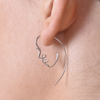 Vianca Artsy Face To Face Earrings (Silver)