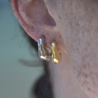 Draco Sculptural Puff Earrings (Gold Vermeil)