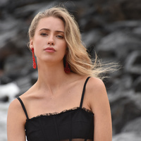 Arabella Rouge Beaded Earrings (Ears: My ears are pierced)
					