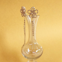 Everett Flower Tassel Clip-on Earrings