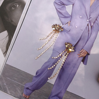 Lilie Crystal Tassel Earrings  (my ears are pierced)