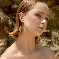 Miray Dainty Opal Stud Earrings (Silver)