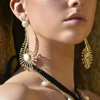 Beretta Artisan 24K Coastal Sculpture Earrings 
					