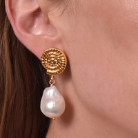 Aurelia 24K Baroque Pearl Drop Earrings (Imperfect No.4)