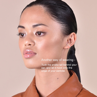 Cassidy Artisan Dainty Serpent Earrings - Silver
					