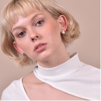 Zooey Artisan Silver Stud Earrings