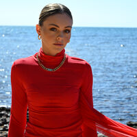 Dejouer 24K Textured C Hoop Earrings