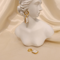 Aerin 24K Gold Mother Of Pearl Drop Earrings
					