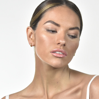 Edda Textured Dainty Sleeper Hoop Earrings (Gold Vermeil)