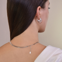 Esterlina Silver Topaz Loop Earrings
					