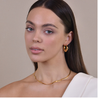Avril Modern Gold Chic Huggie Earrings