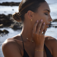 Ciara Tri Curve Earrings (Gold)