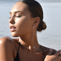 Ciara Tri Curve Earrings (Silver)