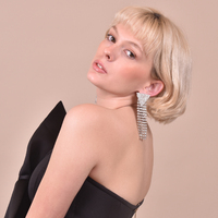 Marlin Crystal Diamante Tassel Earrings