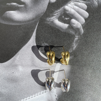 Archie Artsy Twin Curve Earrings (Gold Vermeil)