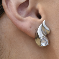 Anica Twin Droplet Earrings (Silver)