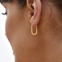 Josi Minimalist Twisted Huggie Earrings (Gold Vermeil)