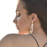 Calliope 24K Freshwater Pearl Drop Earrings
