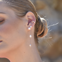 Flo Ear Contour Cuff Earring Single Piece (Silver)