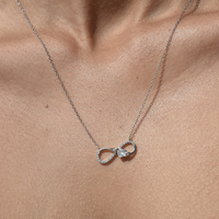 Infinite Love Earrings & Necklace Gift Set (Silver)
					