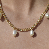 Armenia Pearl Chain Necklace 
					