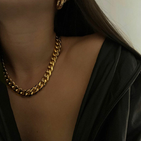 Alek Modern Muse Gold Chain Necklace 
					