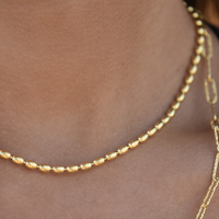 Modern Muse Beaded Necklace / Choker (Gold Vermeil)
					
