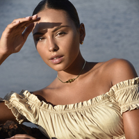 Hallie Buckled Snake Chain Necklace (Gold)
					