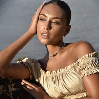 Hallie Buckled Snake Chain Necklace (Silver)
					