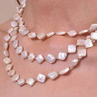 Florence Luxury Diamond Pearl Layering Necklace 
					