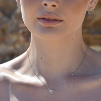Harmonie Fine Evil Eye Necklace (Silver)
					