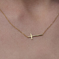 Trine Cross Pendant Necklace (Gold)