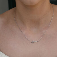 Trine Cross Pendant Necklace (Silver)
