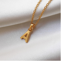 24K Gold Filled Initial A Pendant Necklace
