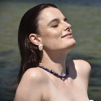 Anaise Beaded Natural Lapis Lazuli Gemstone Necklace
					