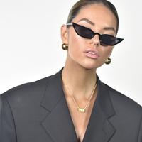 Louca Sculptural Fold Pendant Necklace (Gold Vermeil)
					